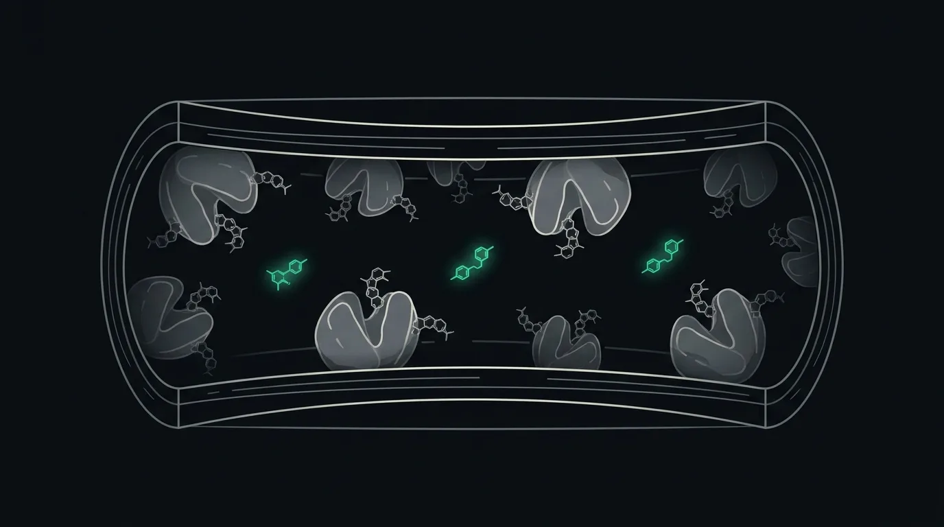 Among many bound thyroid-hormone molecules on carrier proteins, a few emerald free molecules float unattached.